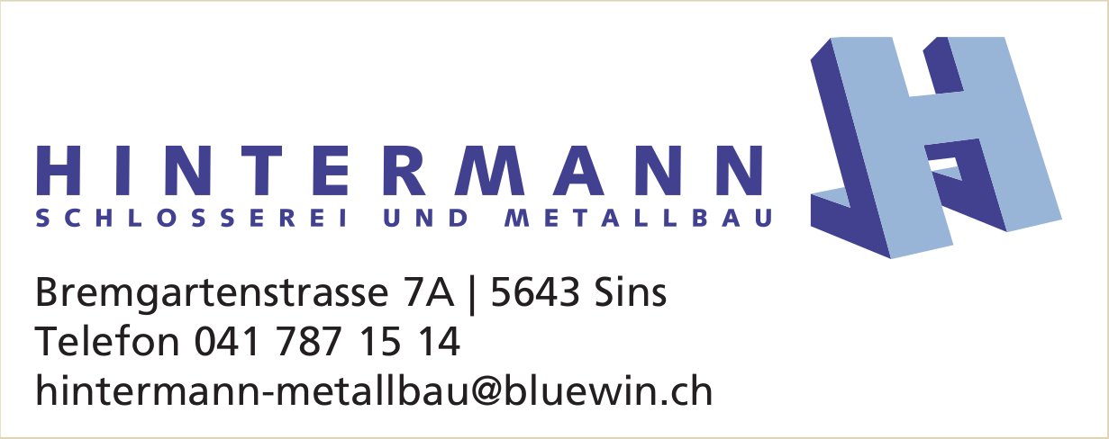Hintermann, Sins - Schlosserei und Metallbau
