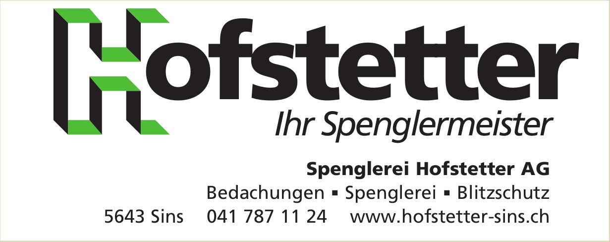Spenglerei Hofstetter AG, Sins - Bedachungen, Spenglerei,  Blitzschutz