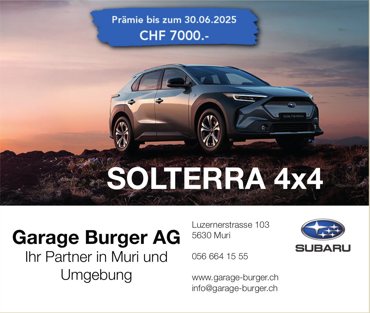 Garage Burger AG, Muri - Solterra 4x4