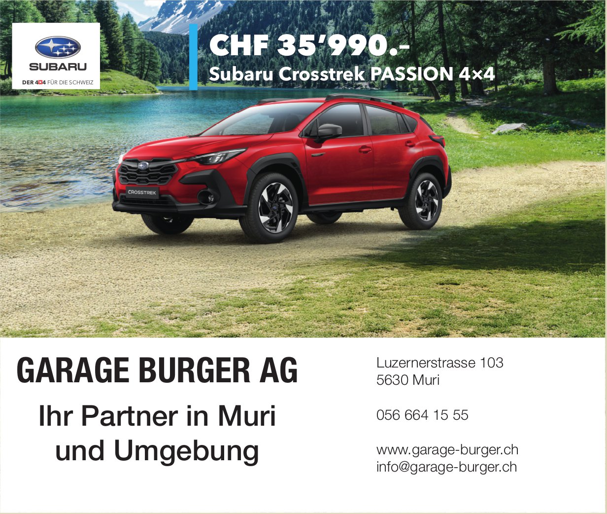 Garage Burger AG, Muri - Subaru Crosstrek PASSION 4×4