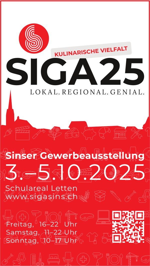 SIGA 25, 3. bis 5. Oktober, Schulareal, Sins