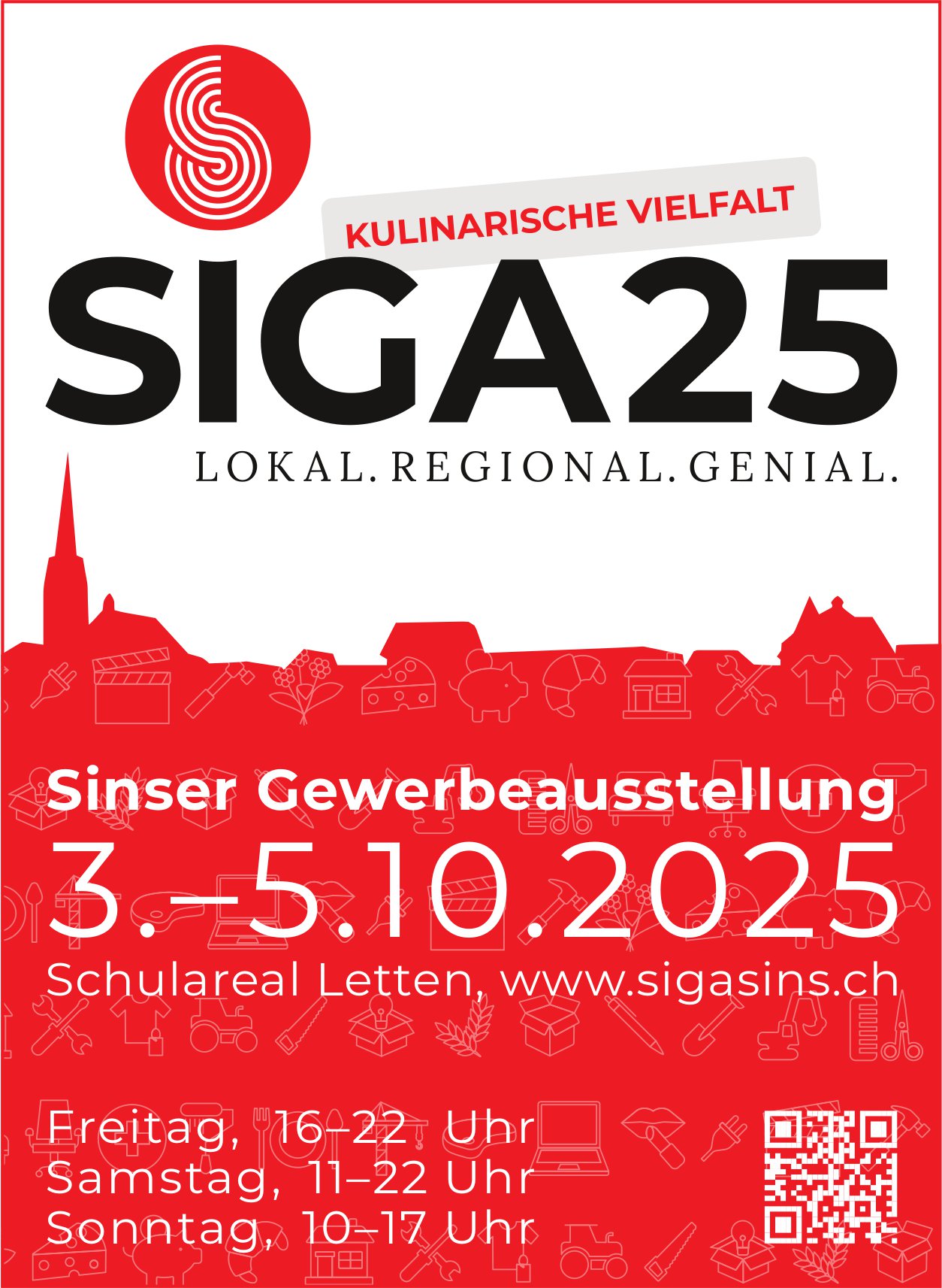 Giga25, Gewerbeausstellung, 3. bis 5. Oktober, Schulareal Letten, Sins