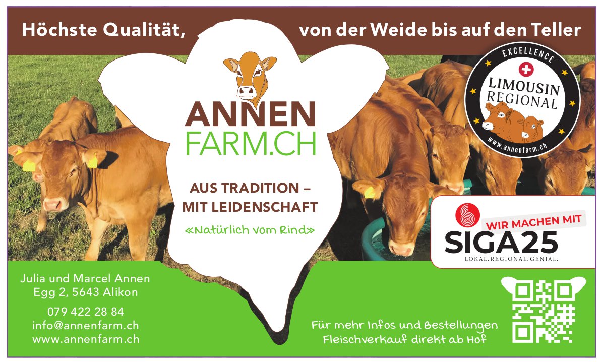 Annen Farm, Alikon - Fleischverkauf direkt ab Hof