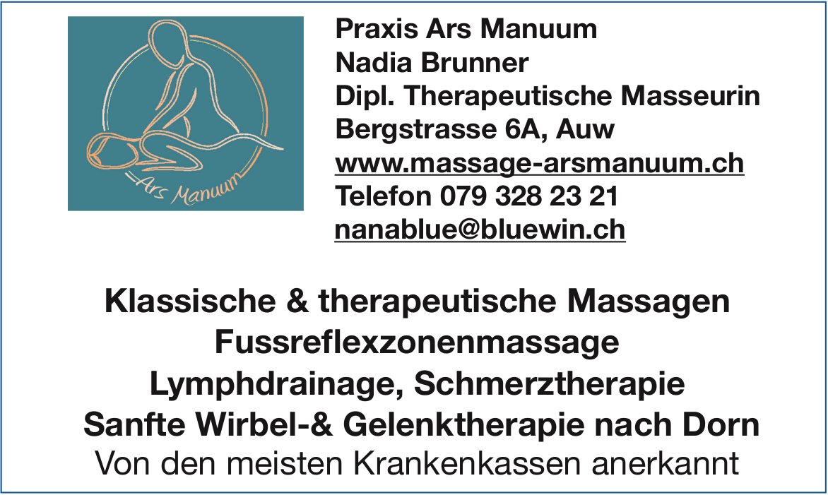 Praxis Ars Manuum, Auw - Klassische & therapeutische Massagen
