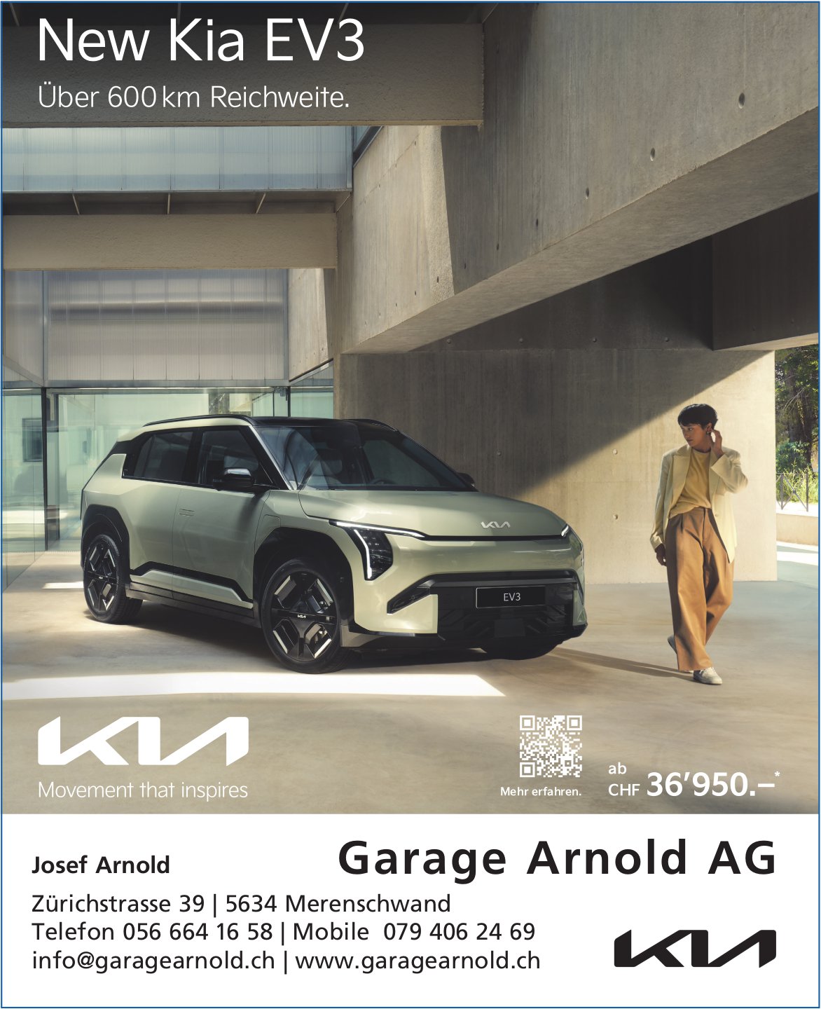 Garage Arnold AG, Merenschwand - New Kia EV3