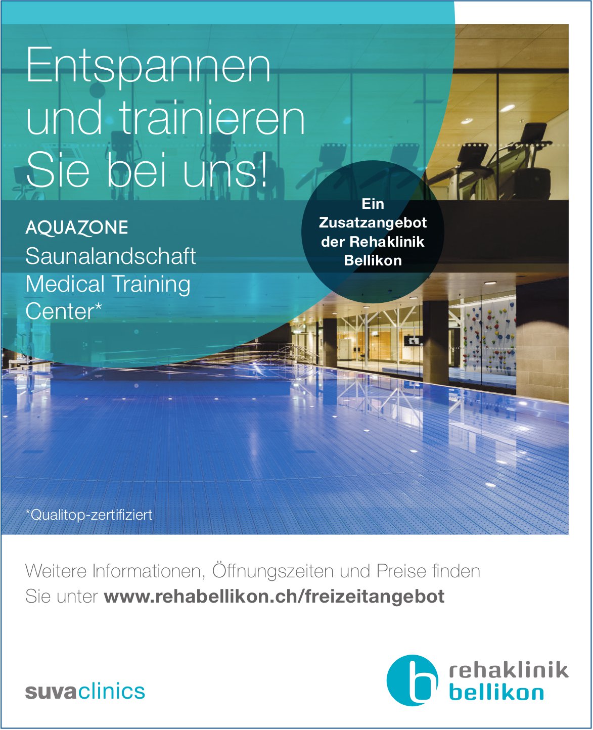 Rehaklinik, Bellikon - Entspannen und trainieren Sie bei uns