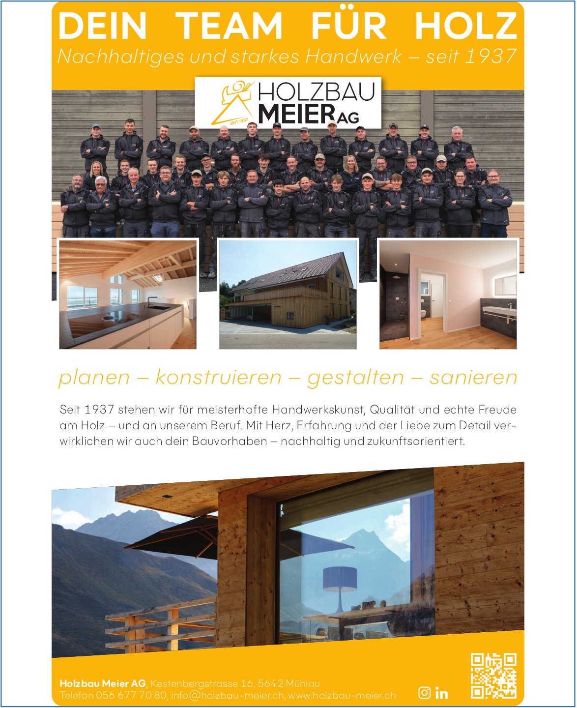 Holzbau Meier AG,, Mühlau - Dein Team für Holz