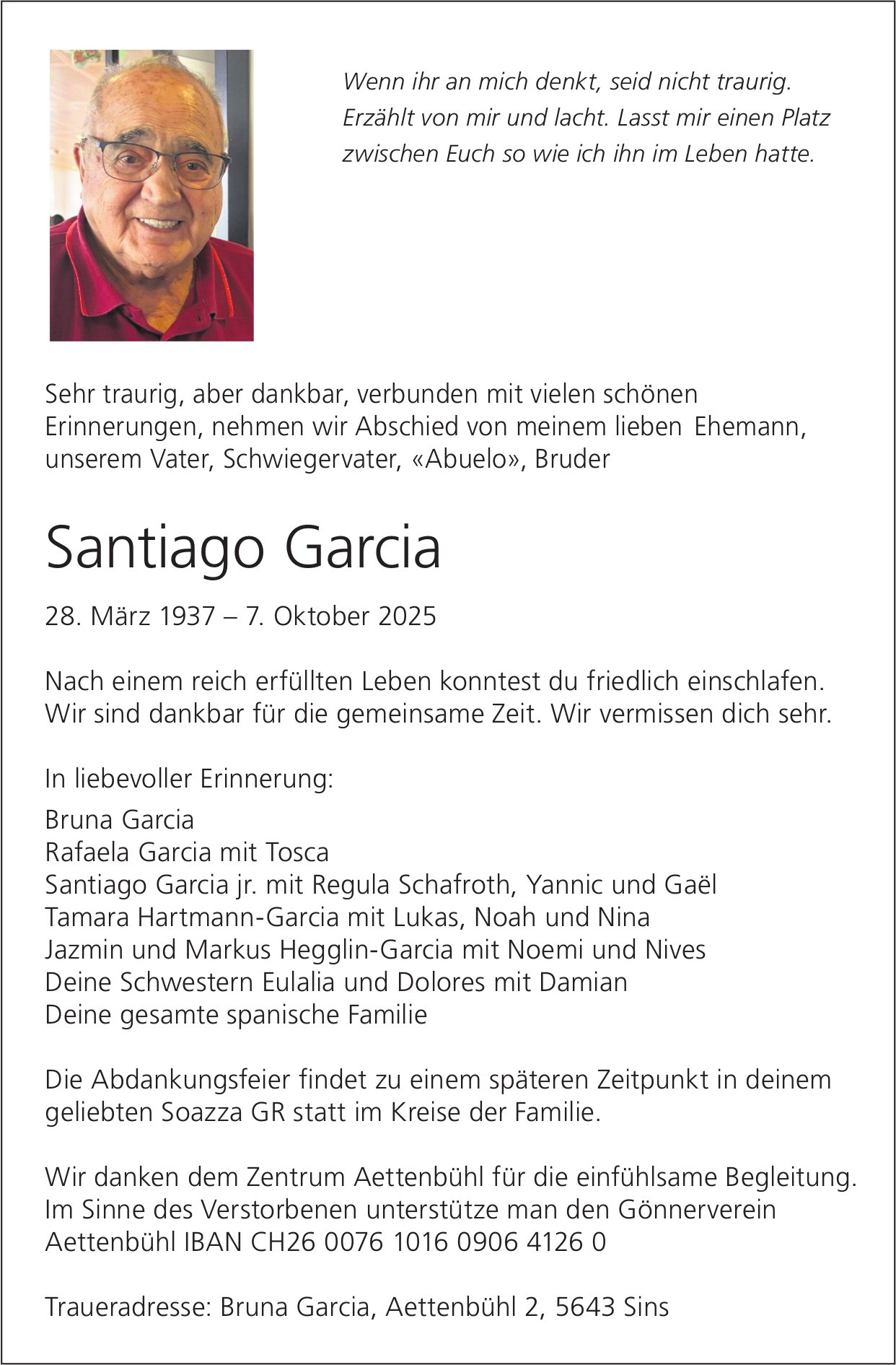 Garcia Santiago, Oktober 2025 / TA