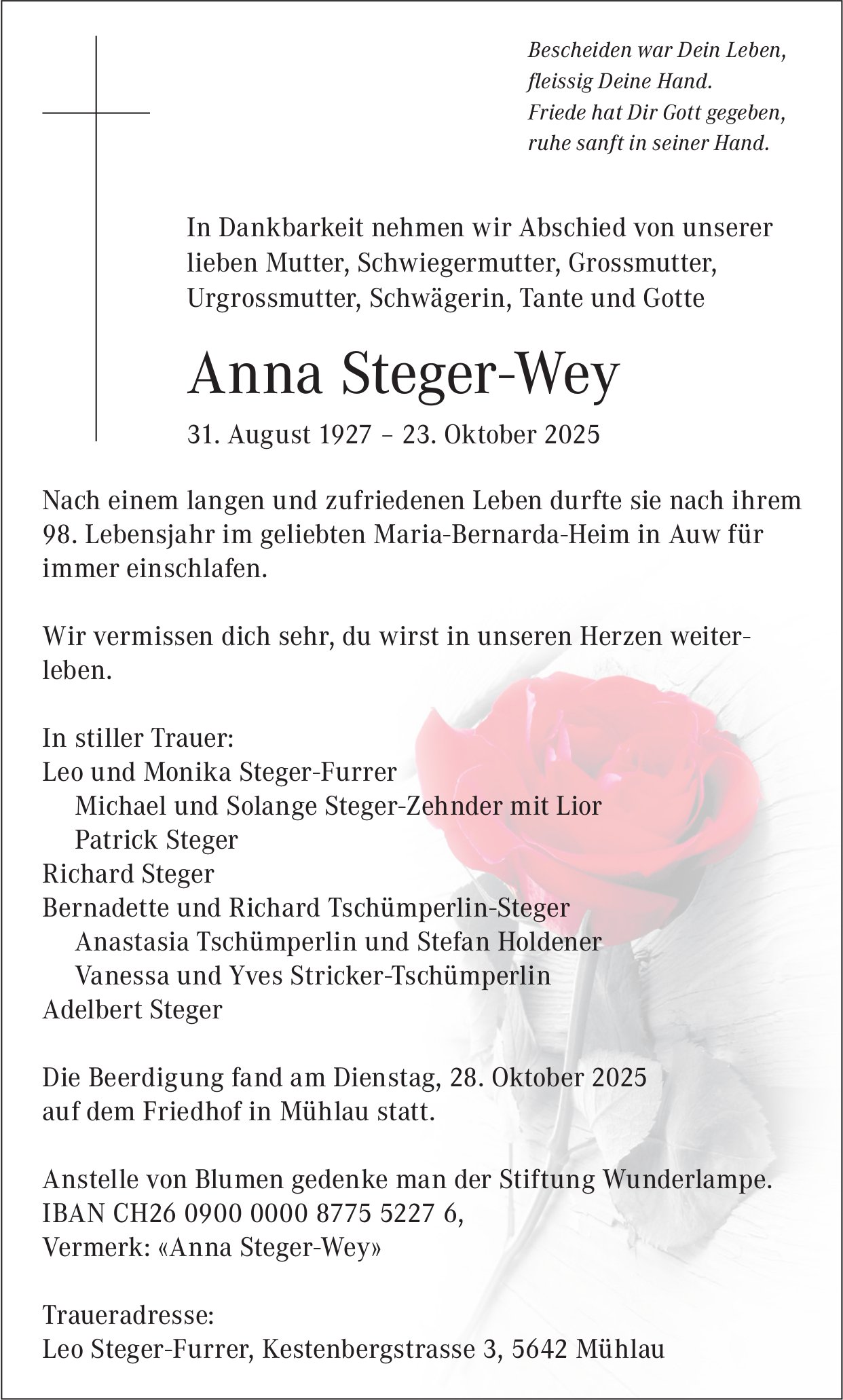 Steger-Wey Anna, Oktober 2025 / TA