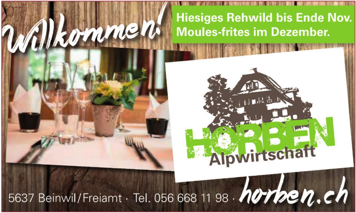 Horben Alpwirtschaft, Beinwil/Freiamt - Hiesiges Rehwild bis Ende November
