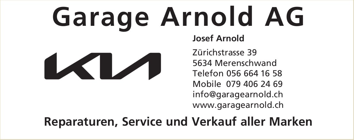 Garage Arnold AG, Merenschwand - Reparaturen, Service und Verkauf aller Marken
