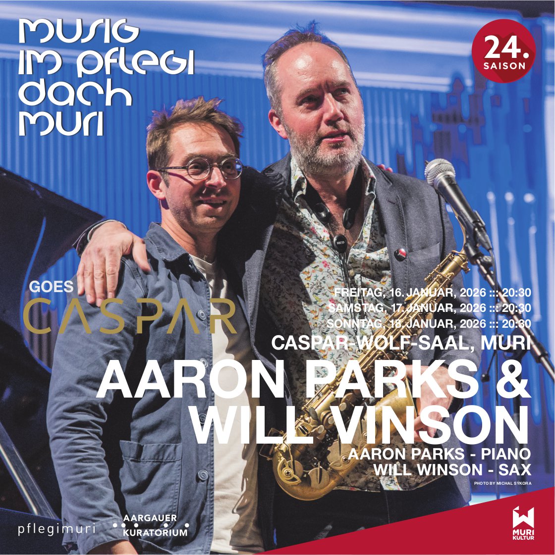 Aaron Parks & Will Vinson, 16. bis 18. Januar, Caspar-Wolf-Saal, Muri