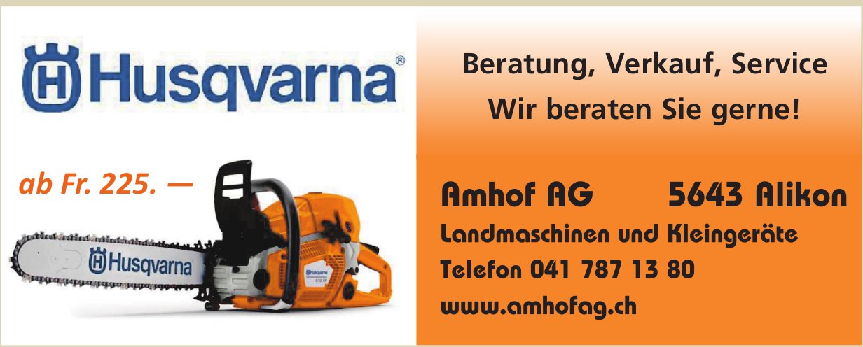 Amhof AG, Alikon - Beratung, Verkauf,  Service; wir beraten Sie gerne!