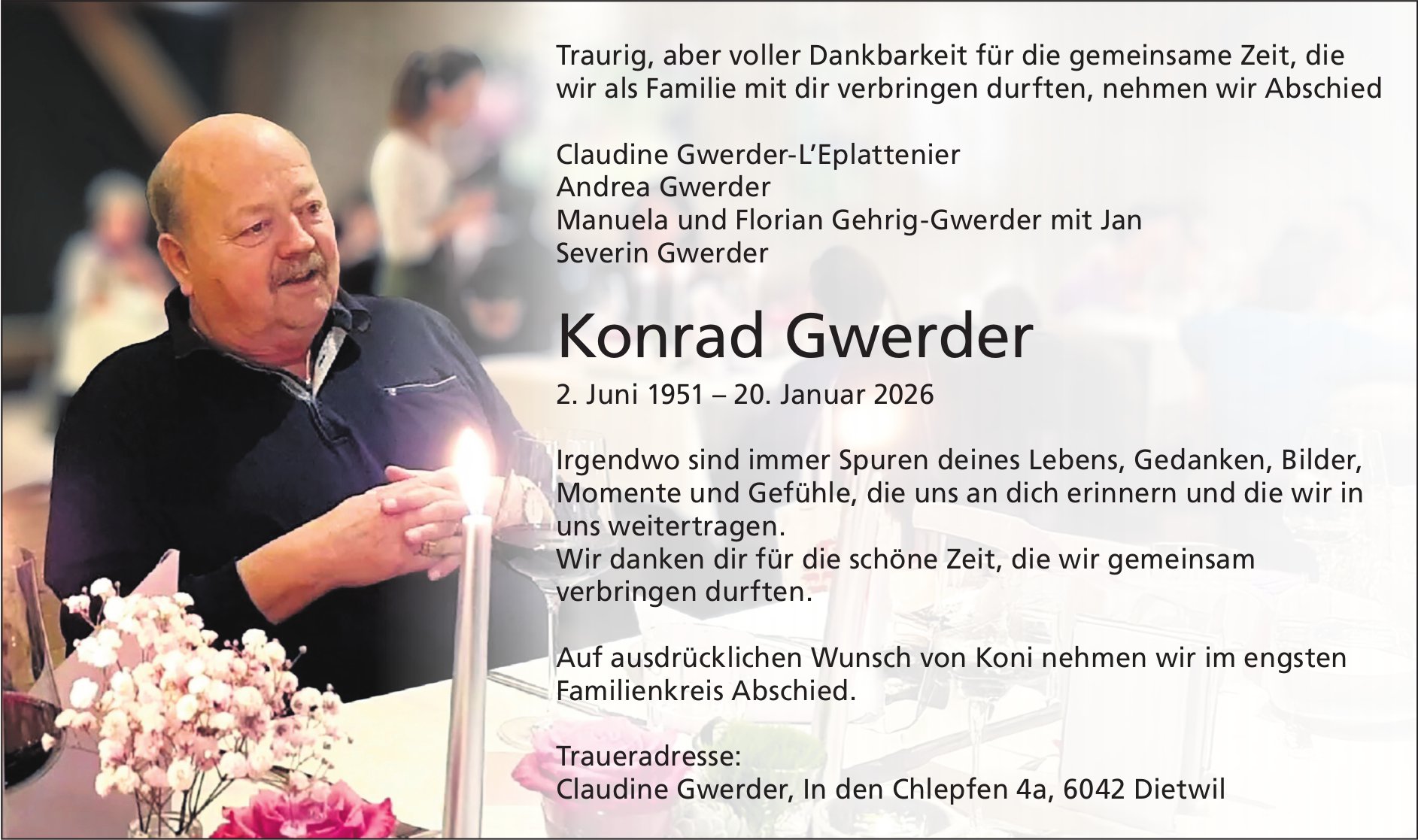 Gwerder Konrad, Januar 2026 / TA