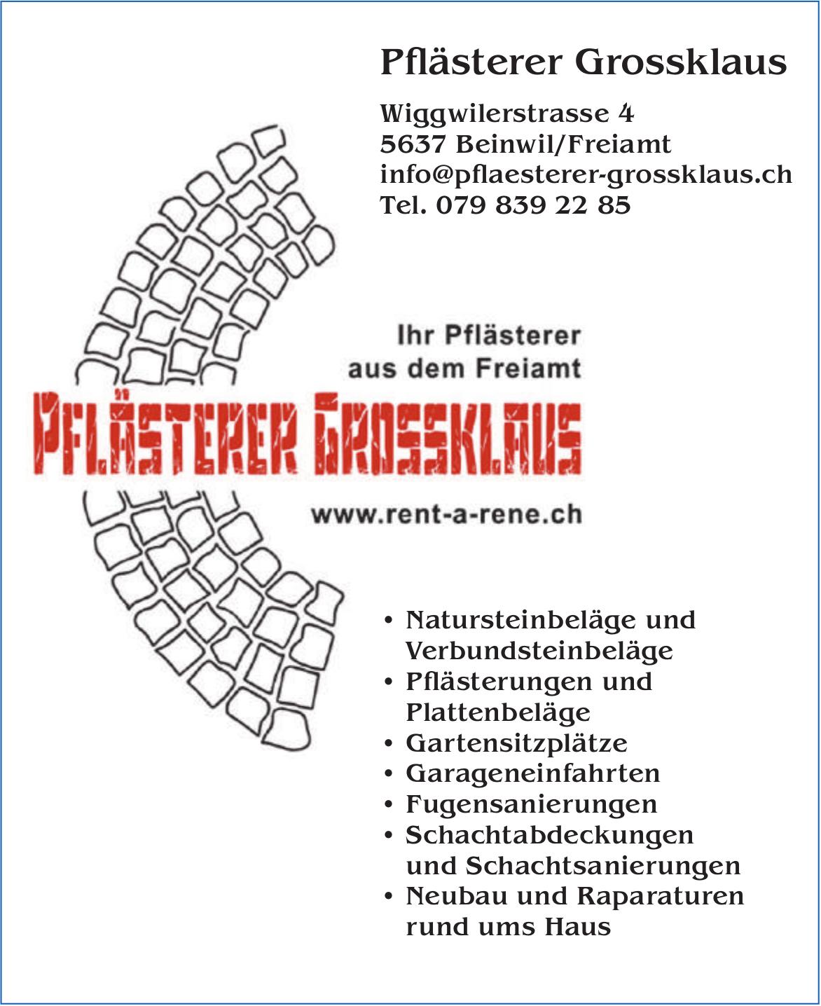 Pflästerer Grossklaus, Beinwil/Freiamt - Ihr Pflästerer aus dem Freiamt