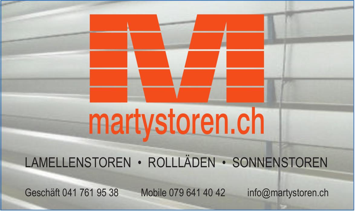 Martystoren, Lamellenstoren, Rollläden, Sonnenstoren