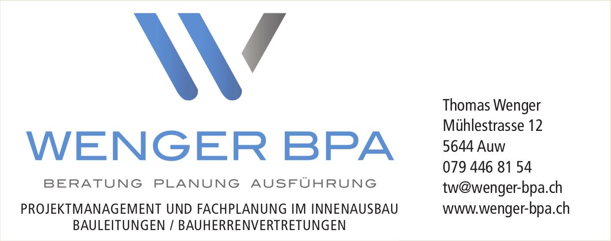WENGER BPA, Auw - Beratung /Planung /Ausführung