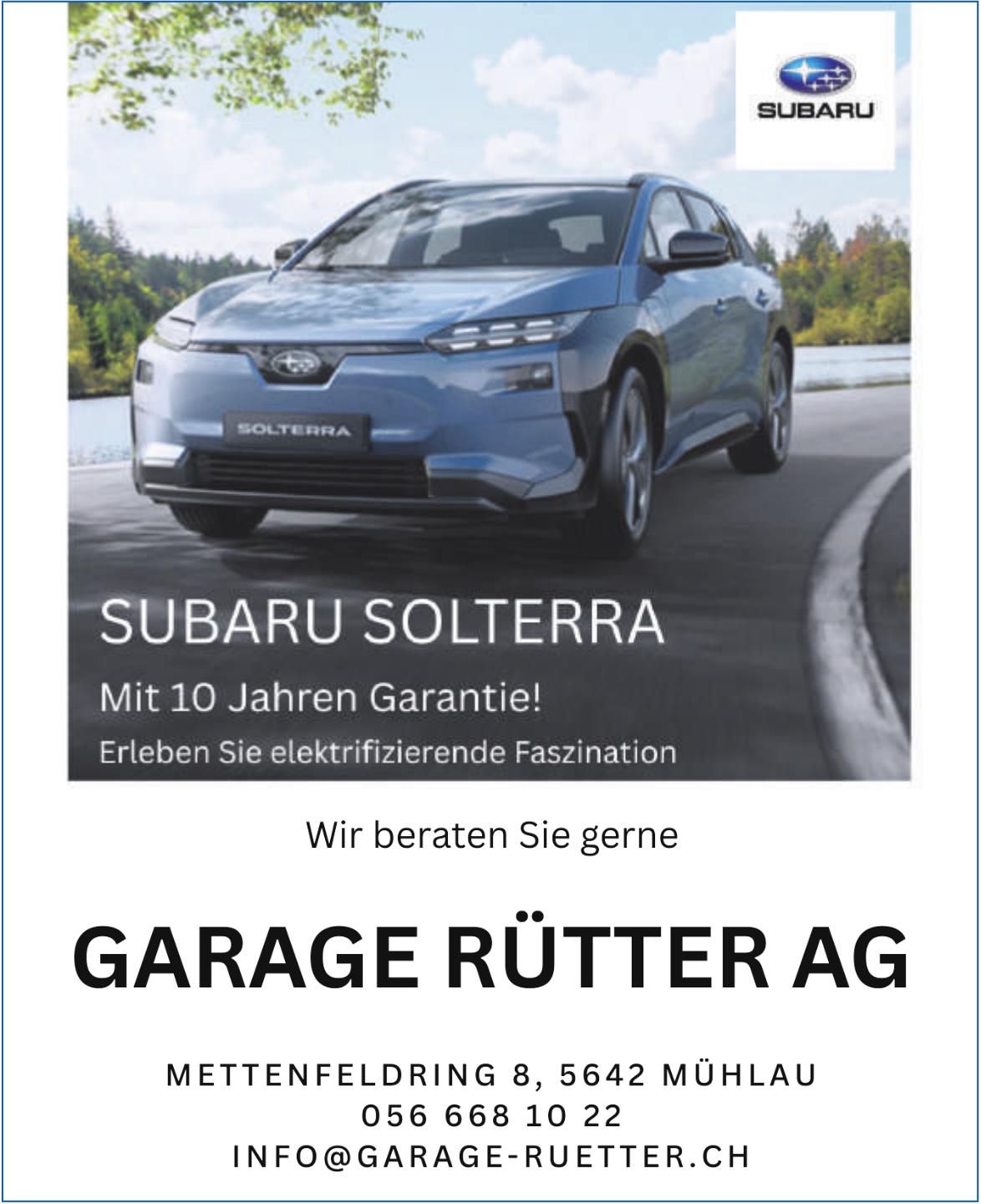 GARAGE RÜTTER AG, Mühlau - Mit 10 Jahren Garantie! Erleben Sie elektrifizierende Faszination