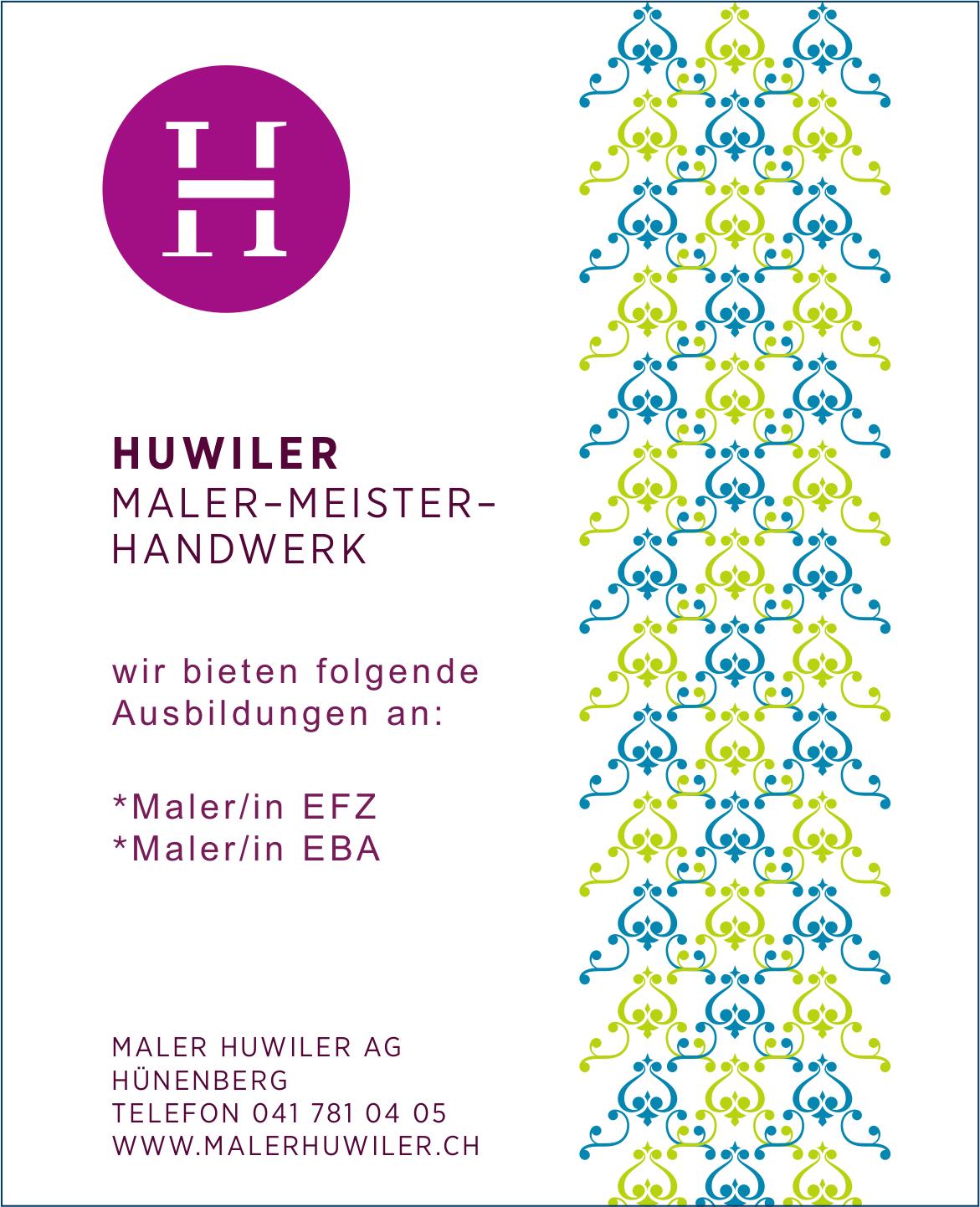 Huwiler Maler-Meister-Handwerk, Hünenberg - Ausbildungen Maler/in EFZ, Maler/in EBA