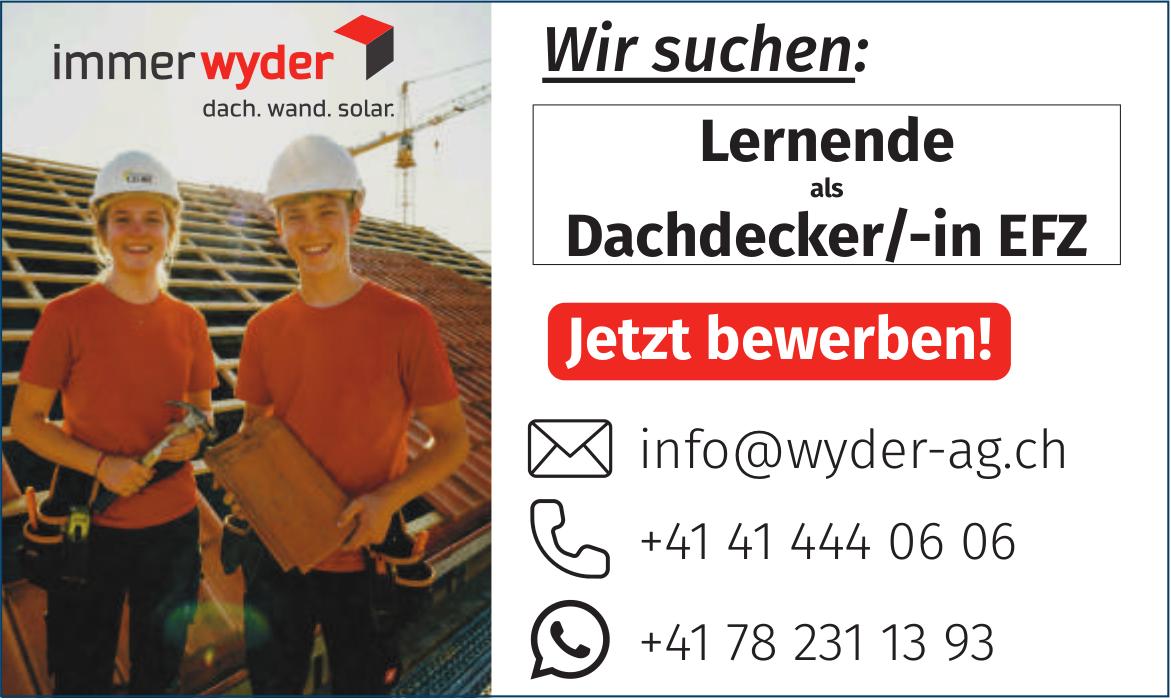 Lernende als Dachdecker/-in EFZ, immerwyder, Gesucht