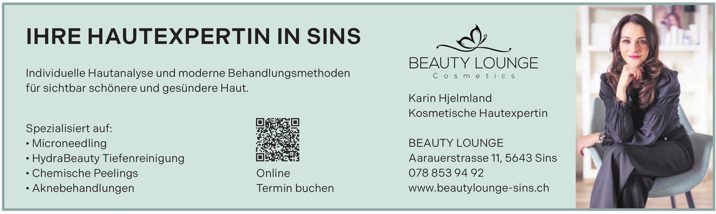 BEAUTY LOUNGE, Sins - Individuelle Hautanalyse und moderne Behandlungsmethoden für sichtbar schönere und gesündere Haut.