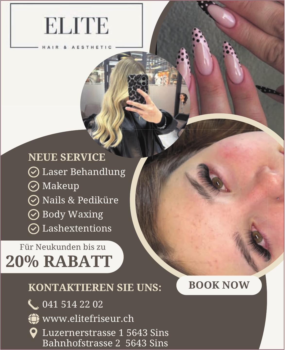 ELITE HAIR & AESTHETIC, Sins - Für Neukunden bis zu 20% RABATT