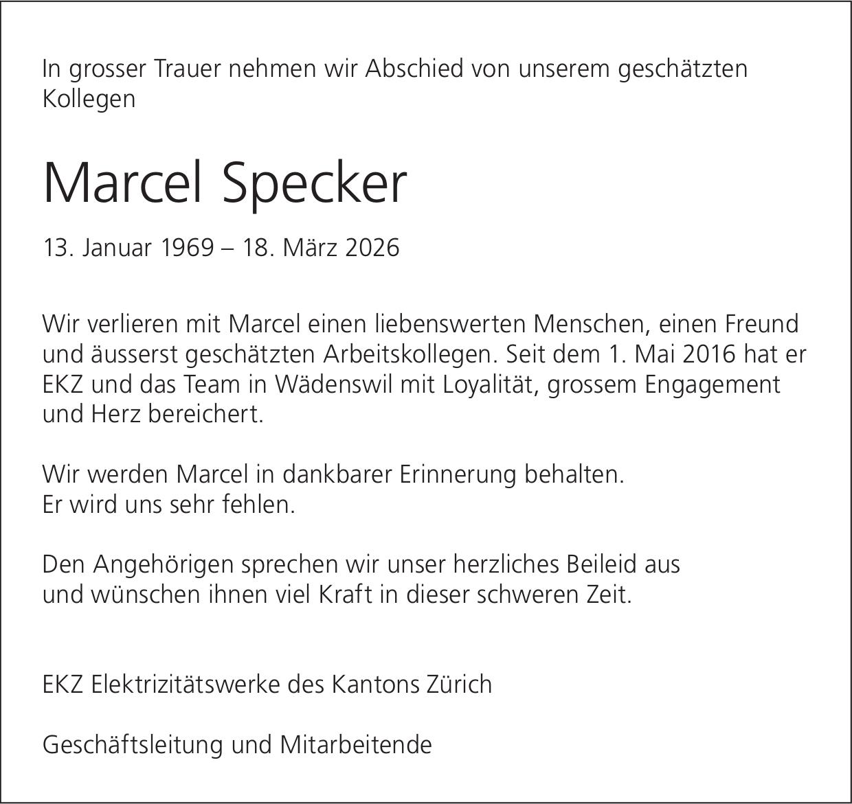 Specker Marcel, März 2026 / TA