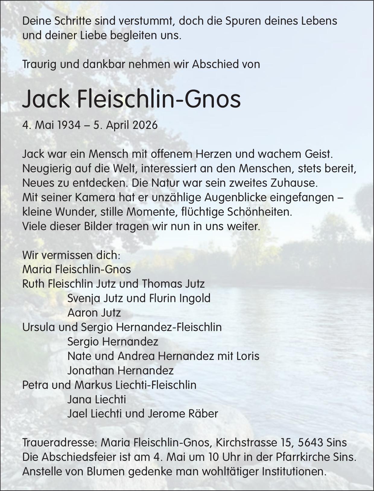Fleischlin-Gnos Jack, April 2026 / TA
