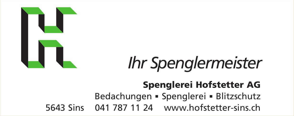 Spenglerei Hofstetter AG, Sins - Ihr Spenglermeister