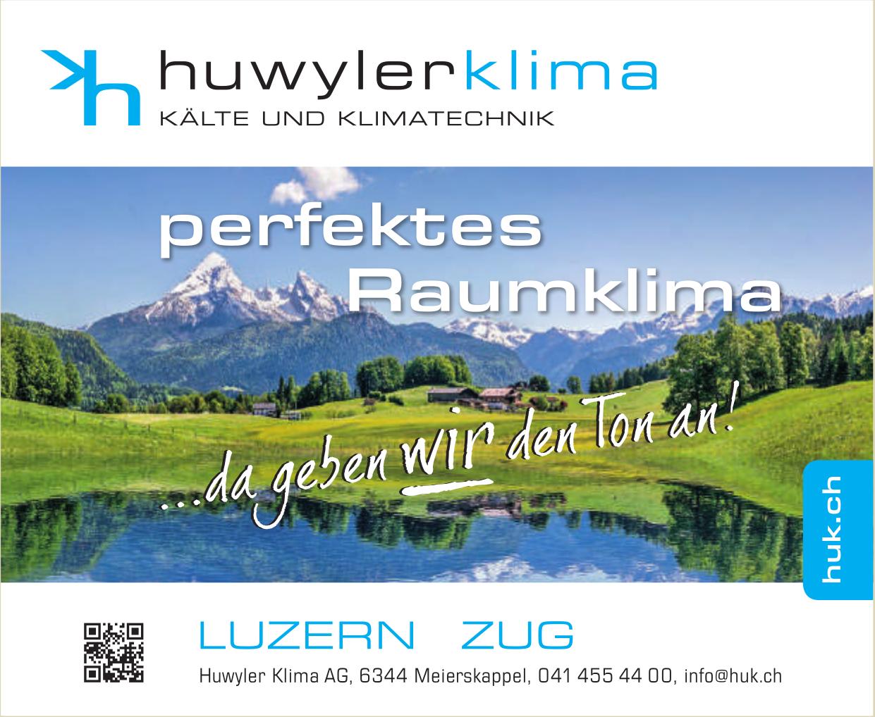 Huwyler Klima AG, Meierskappel - perfektes Raumklima ...da geben wir den Ton an!