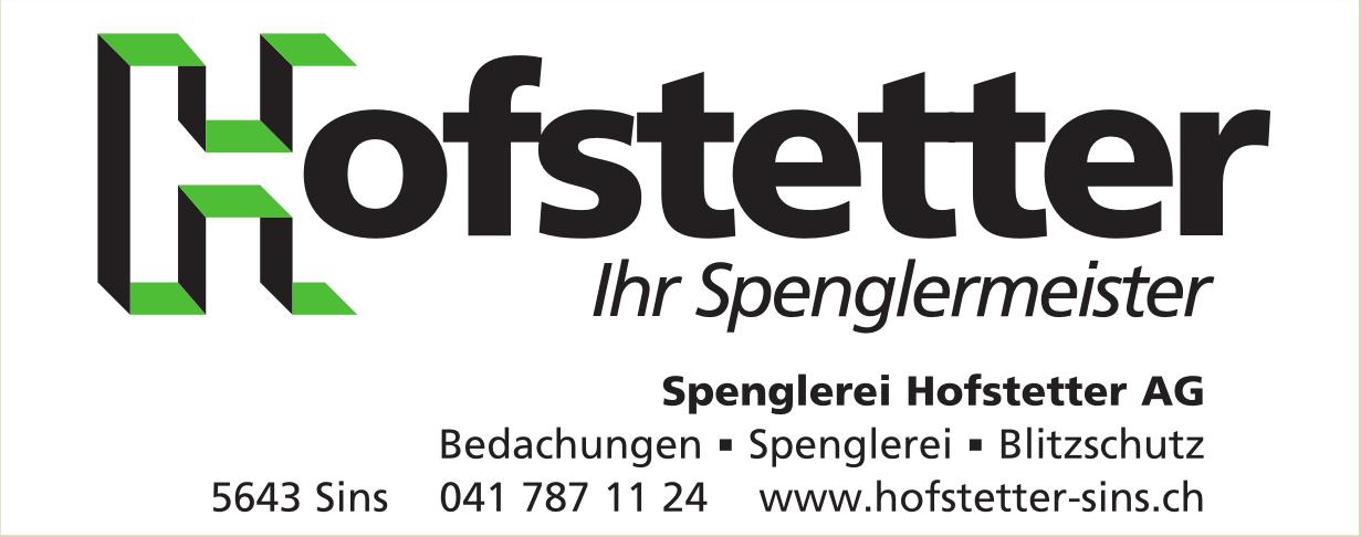 Spenglerei Hofstetter AG, Sins - Bedachungen • Spenglerei • Blitzschutz