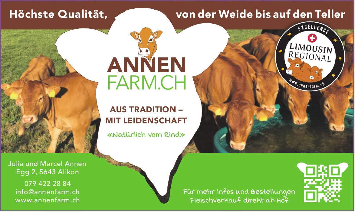 Annen Farm, Alikon - Höchste Qualität, von der Weide bis auf den Teller