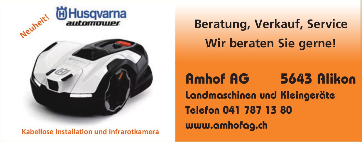 Amhof AG, Alikon - Beratung, Verkauf,  Service - Wir beraten Sie gerne!