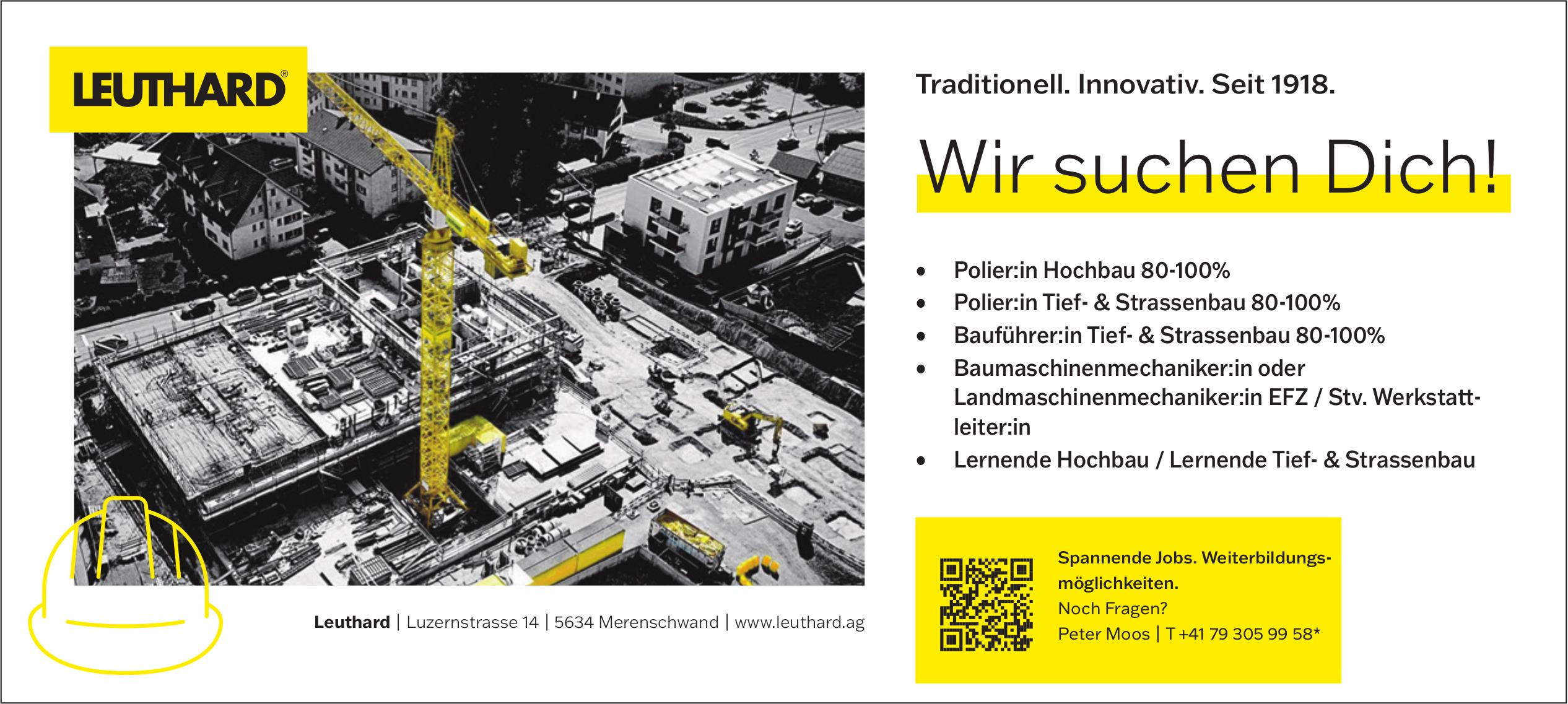 Polierin Hochbau 80-100%, Leuthard, Merenschwand, Gesucht