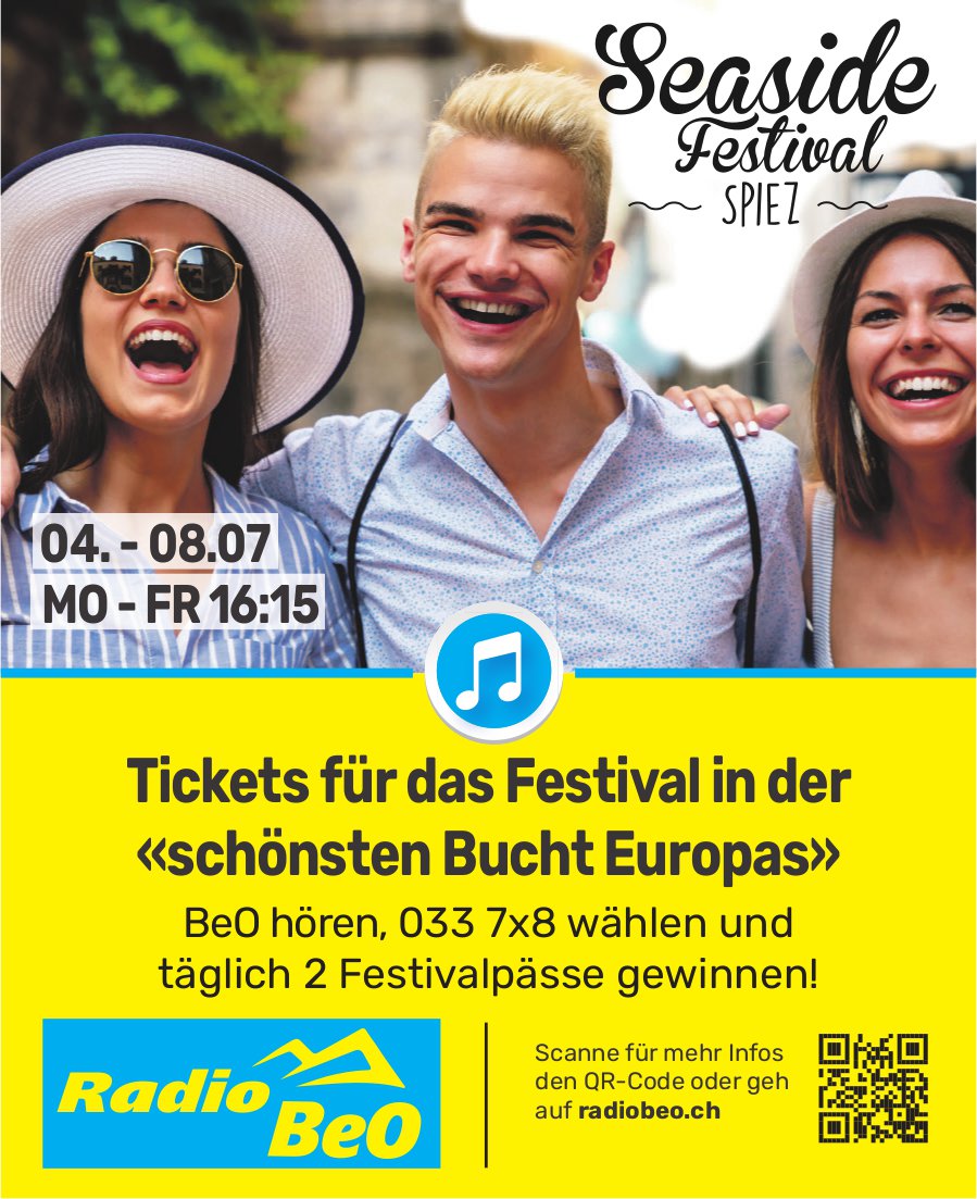 RadioBeo - Tickets für das Festival in der «schönsten Bucht Europas» zu gewinnen