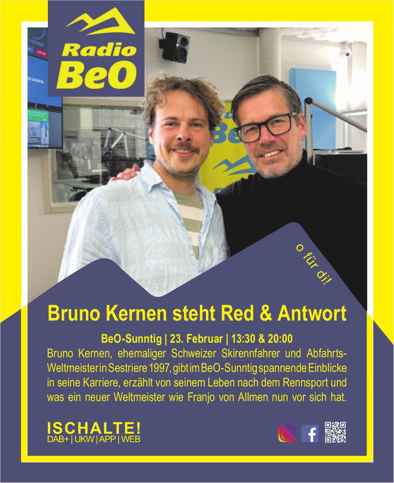 Radio BeO - Bruno Kernen steht Red & Antwort