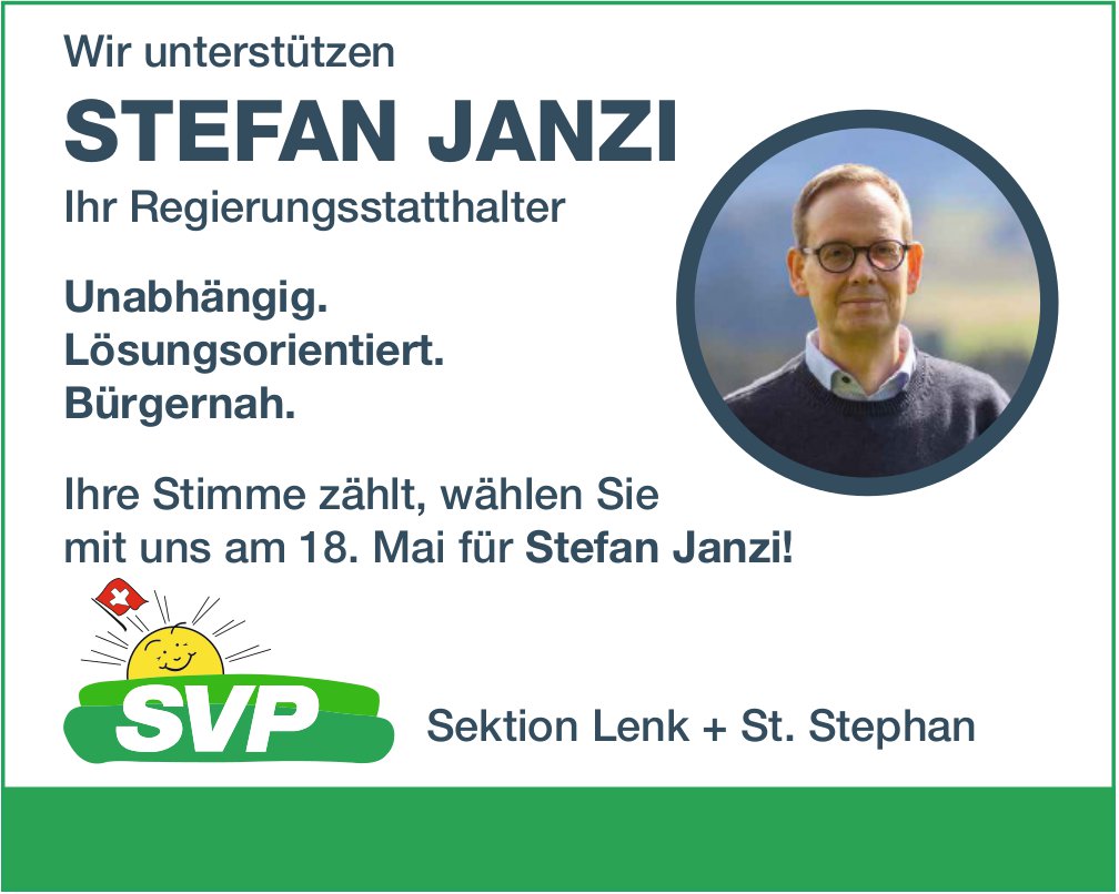 SVP - Stefan Janzi - Ihr Regierungsstatthalter