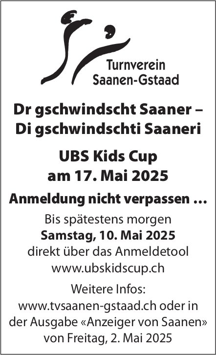 UBS Kids Cup, 17. Mai, Saanen