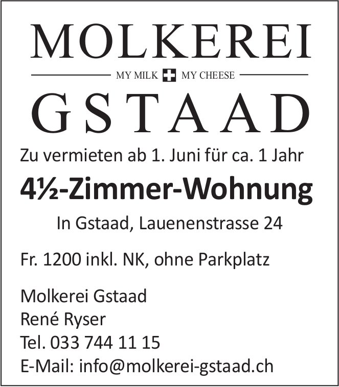4.5-Zimmer-Wohnung, Gstaad, zu vermieten