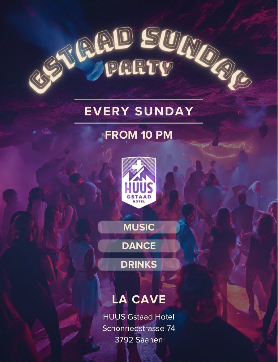 Gstaad Sunday Party, 25. Mai, La Cave, Saanen