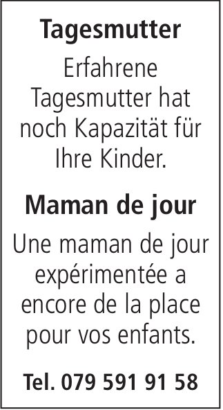 Tagesmutter , Sucht