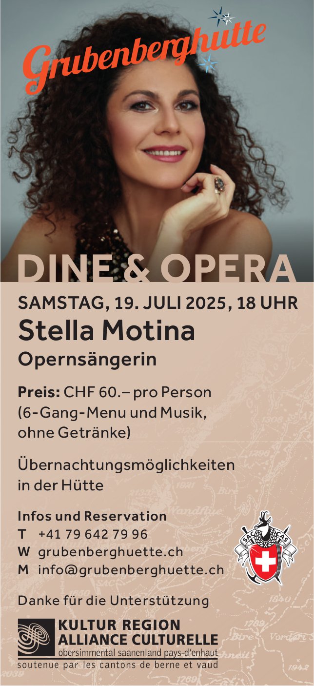 Dine & Opera, 19. Juli, Grubenberghütte