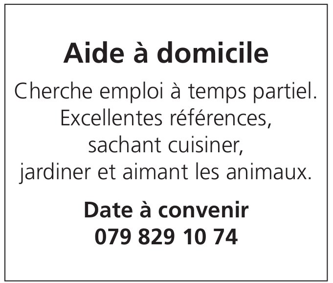 Aide à domicile