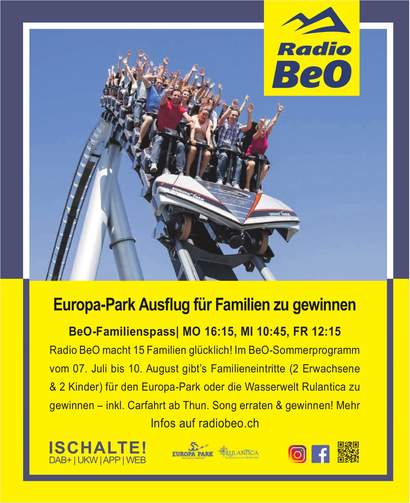 Europa-Park Ausflug für Familien zu gewinnen, 7. Juli - 10. August, Europa-Park oder die Wasserwelt Rulantica