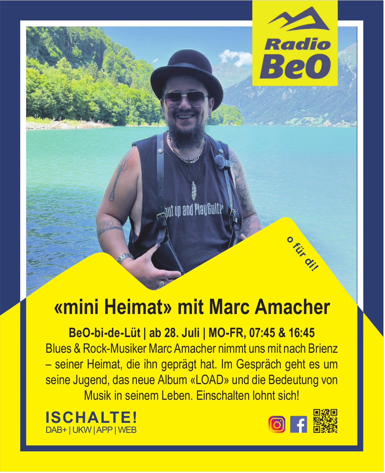 «mini Heimat» mit Marc Amacher, 28. Juli, Radio BeO