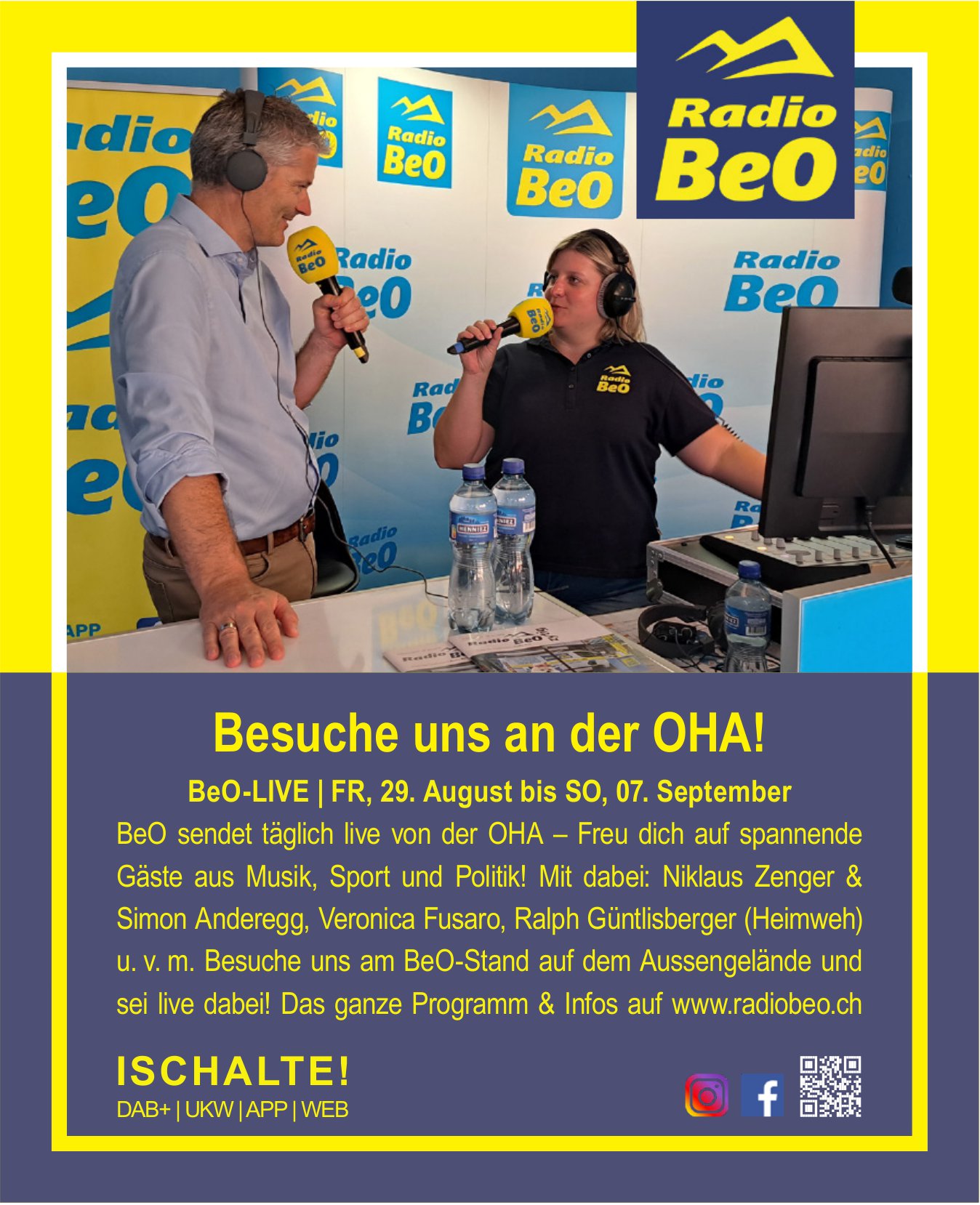 Besuche uns an der OHA!, BeO-Stand auf dem Aussengelände