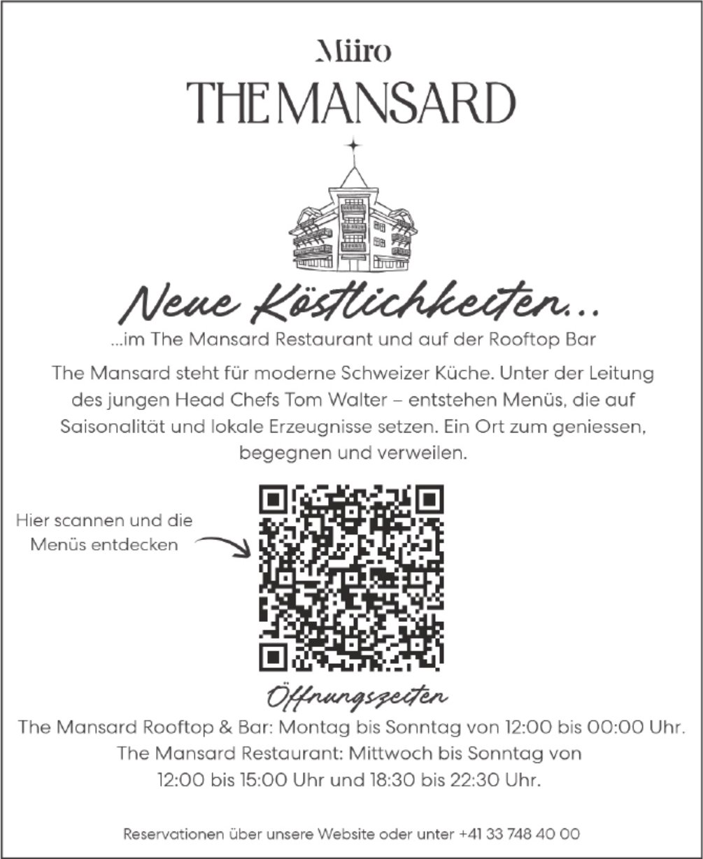 The Mansard, Neue Köstlichkeiten... im The Mansard Restaurant und auf der Rooftop Bar