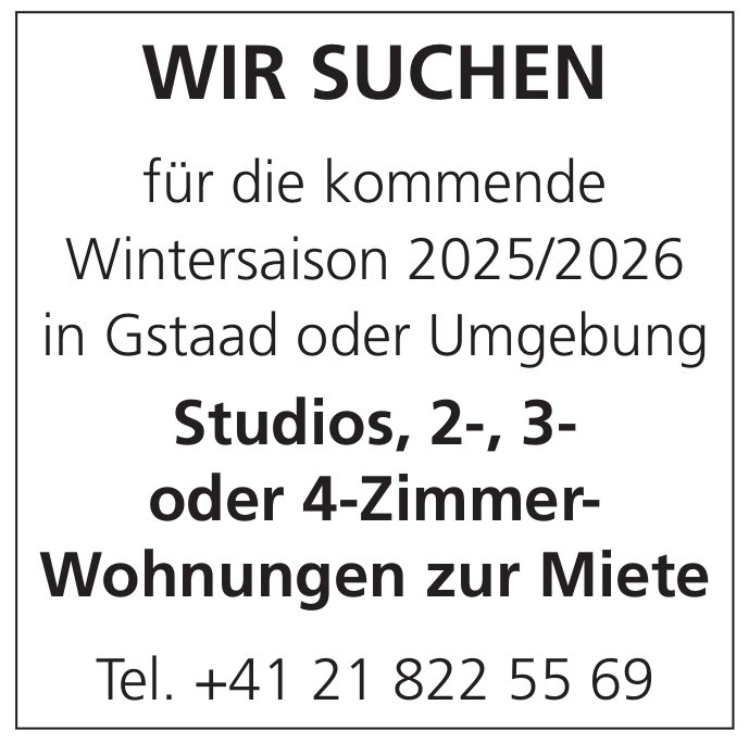 Studios, 2-,  3- oder 4-Zimmer- Wohnungen zur Miete, zu mieten gesucht
