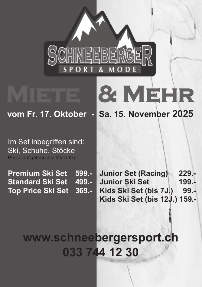 Schneeberger Sport & Mode, Nicht Angegeben - Miete & Mehr