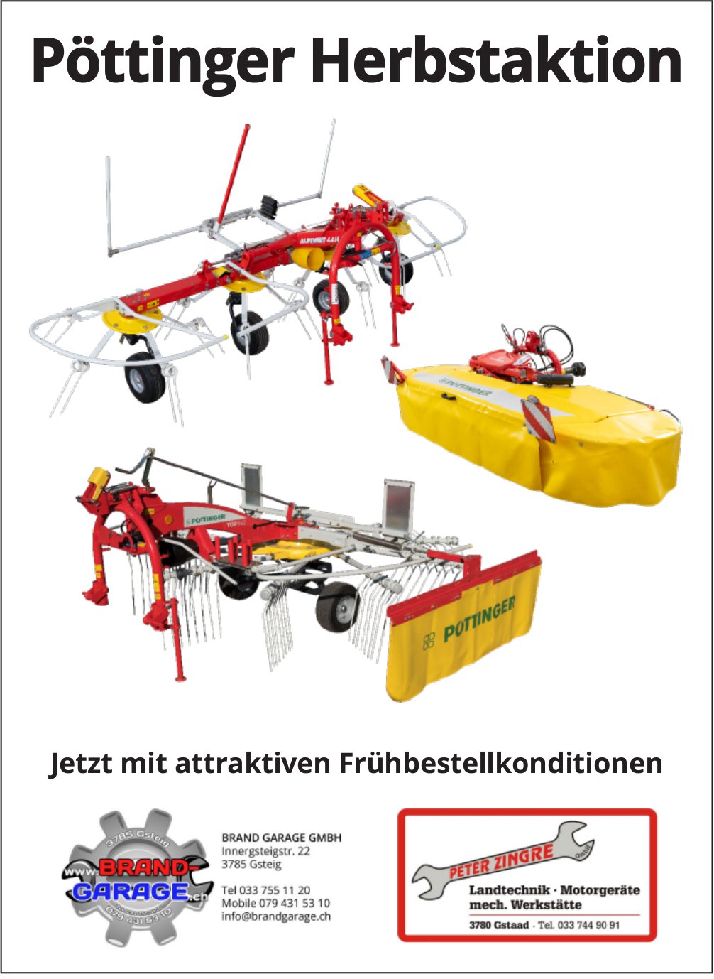 BRAND GARAGE GMBH, Gsteig - Pöttinger Herbstaktion